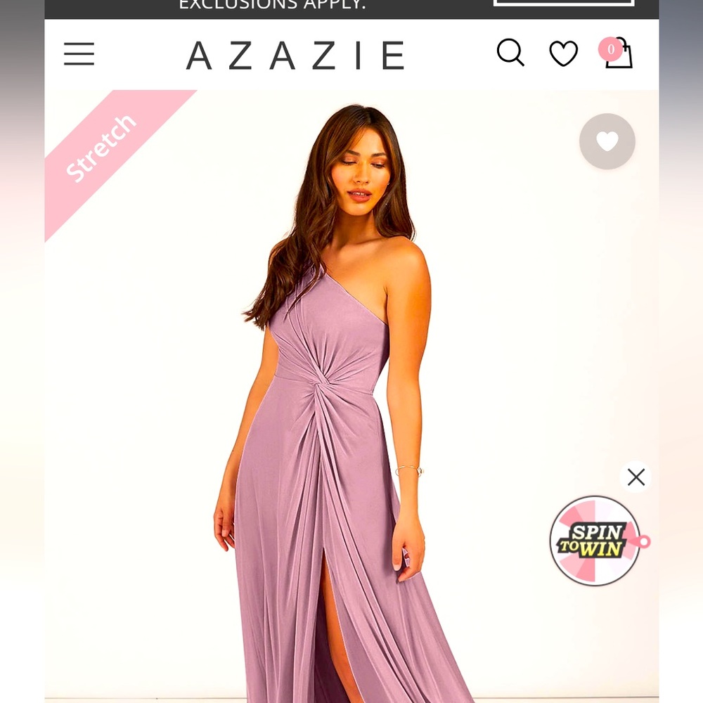 Azazie dusty blue bridesmaid dress